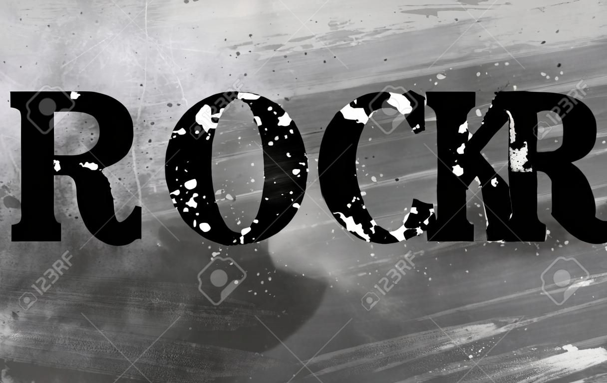 Grunge roca cartel de la música