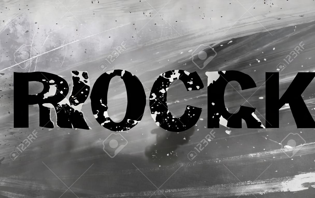 Grunge rock music poster