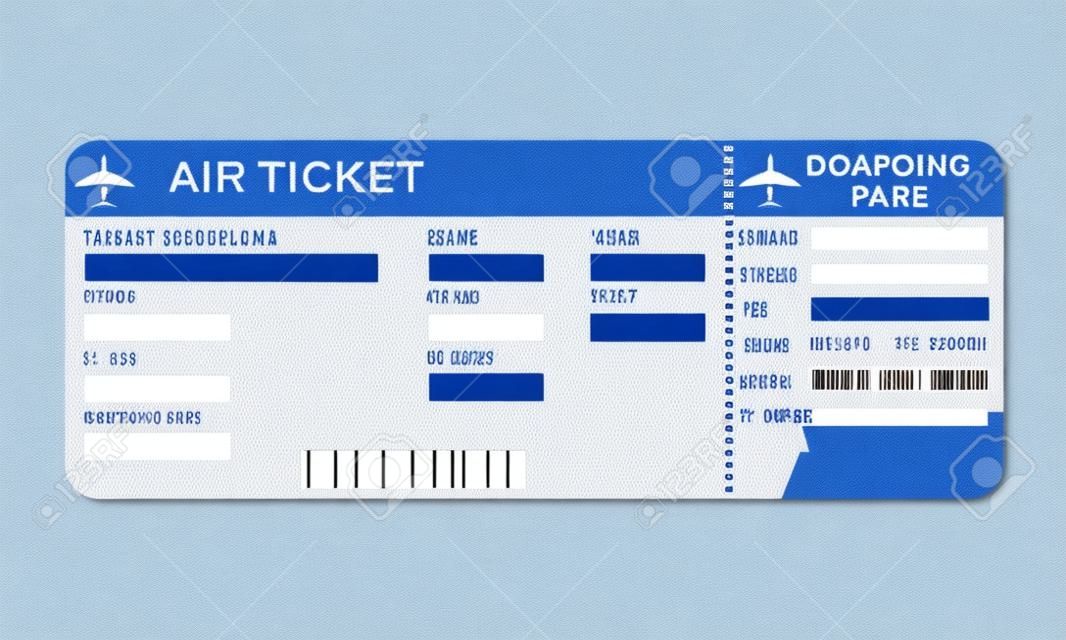 Airline boarding pass ticket template.
