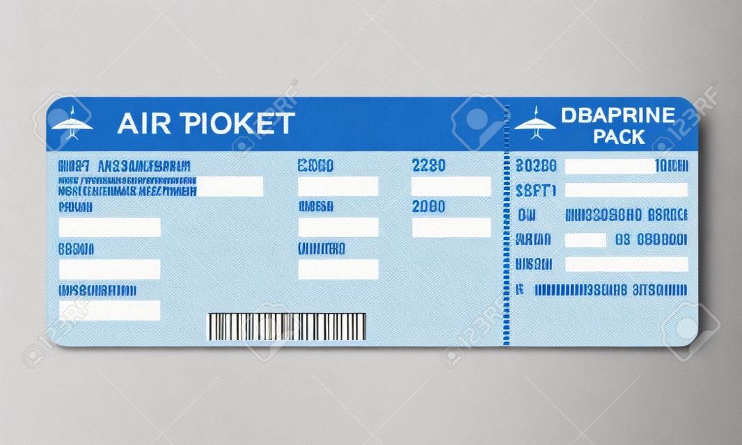 Modello di biglietto di pass-in aereo.
