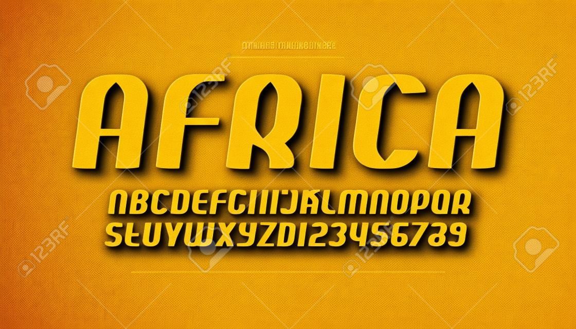 Set of italic style alphabet letters and numbers. vector, oblique font type design. golden, sloping typeface. inclined urban typescript