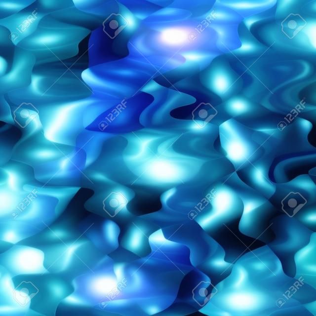 Waves colored in Blue. Abstract background colored spots of light mixed in grunge surface