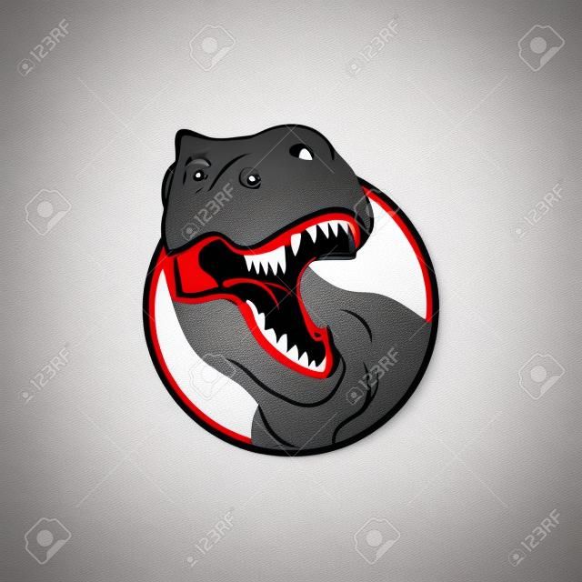 T-rex Logo Design. Animal Vector Icon Illustratie, geïsoleerd op witte achtergrond