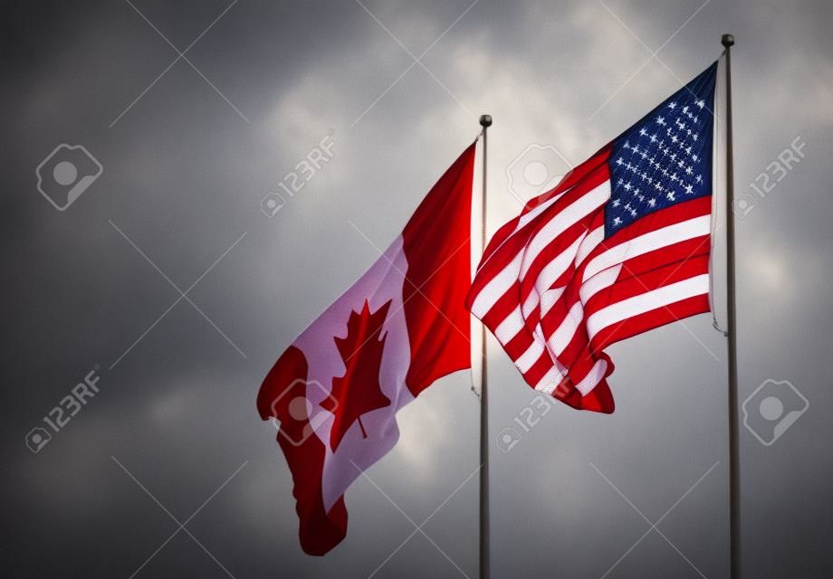 canadian usa flag