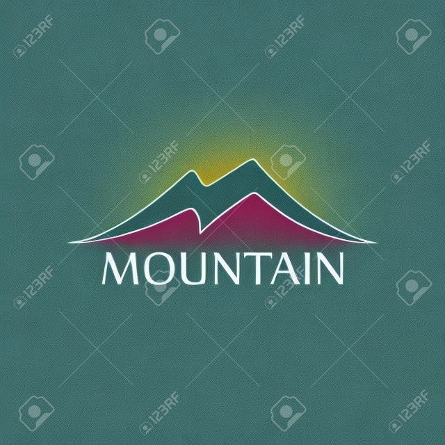 Icono de montaña Logo Business Template Vector