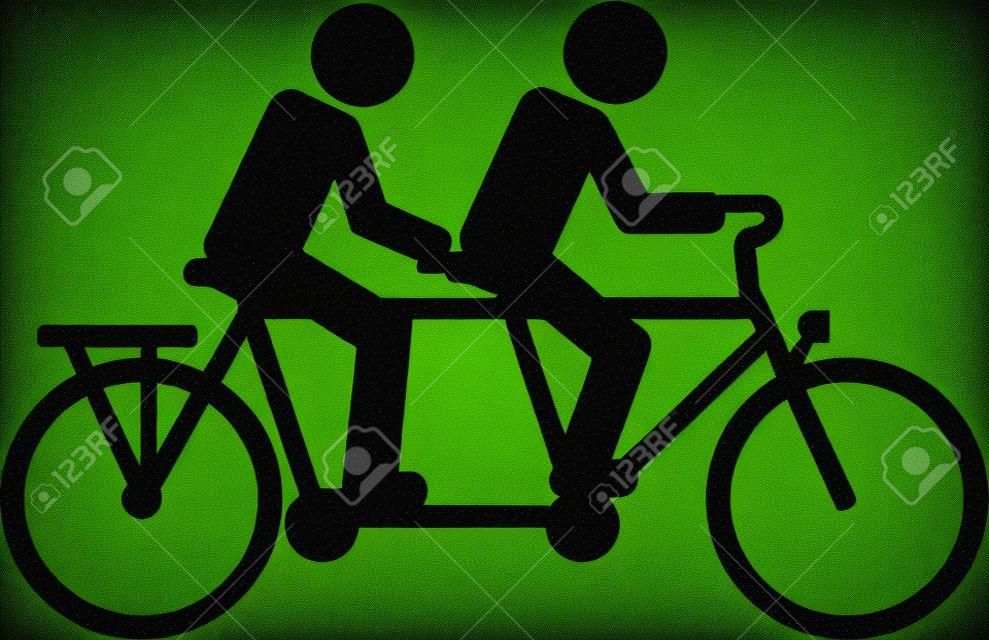 Tandem bicycle pictogram