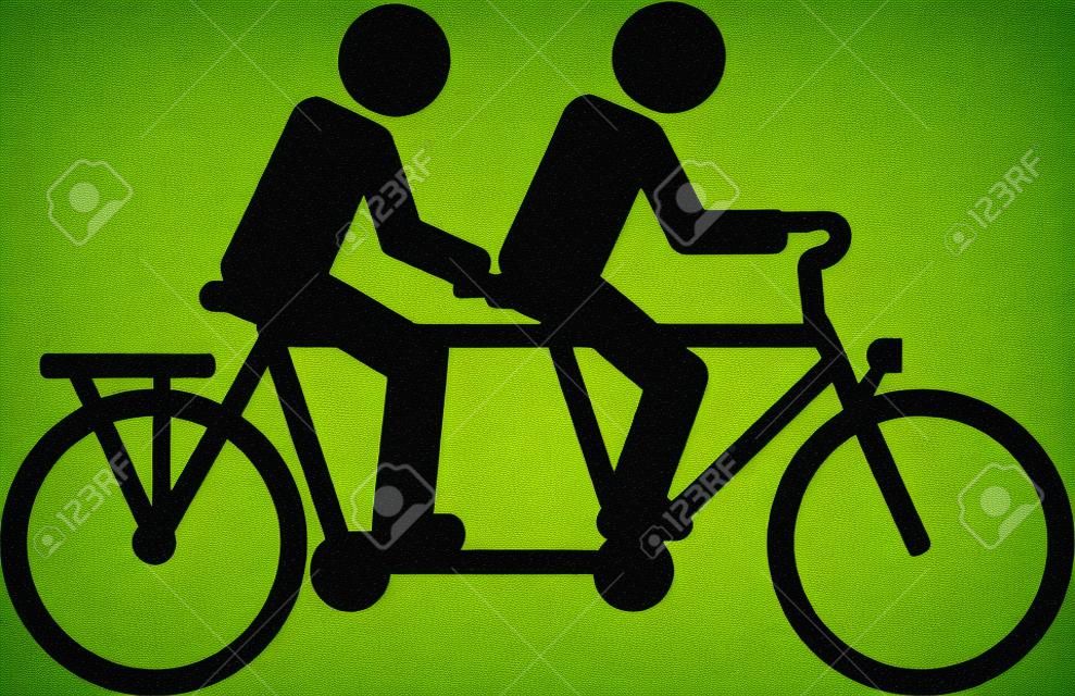 Tandem bicycle pictogram