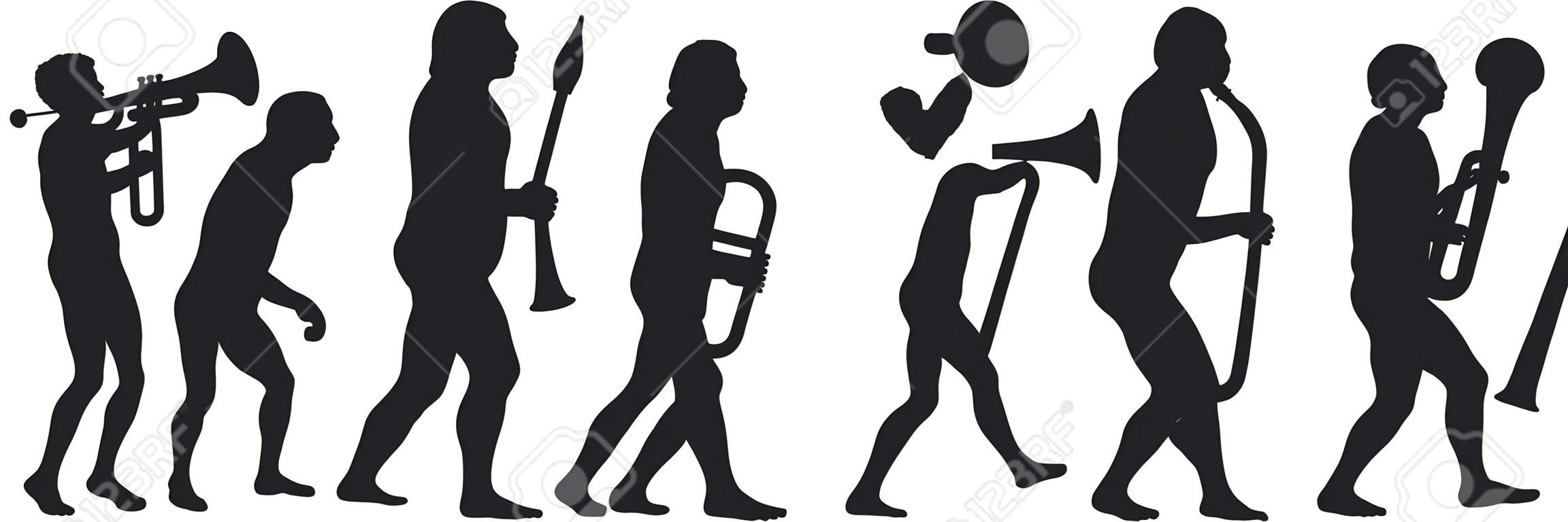 Trombonespieler Evolution