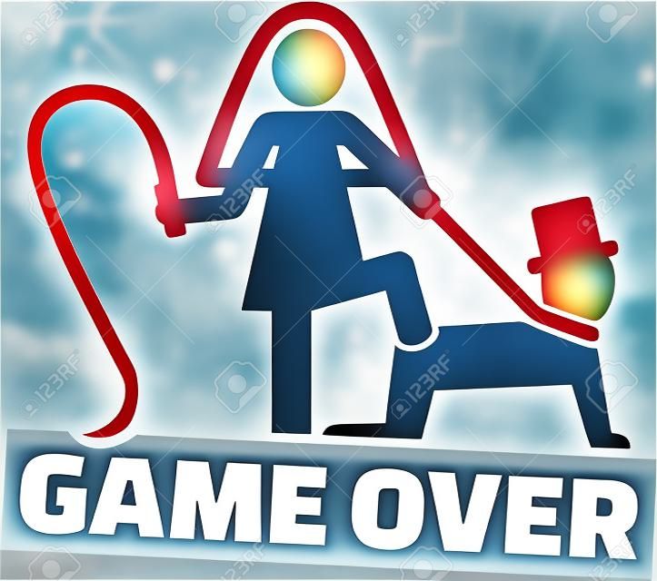 Wedding couple - game over for the man