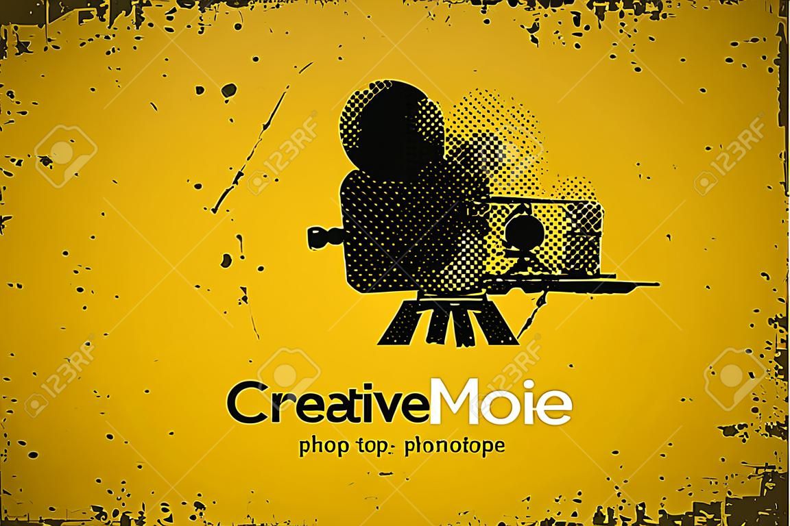 film logo. Creatief film design. Camera logo. Studio logo
