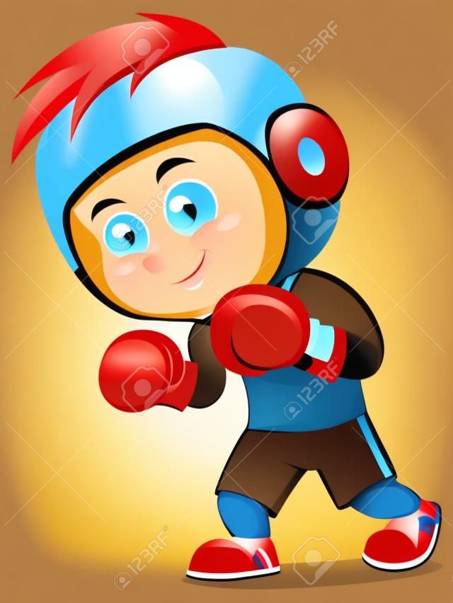 Boxeo Niños Ilustraciones svg, vectoriales, clip art vectorizado libre de  derechos. Image 43198720
