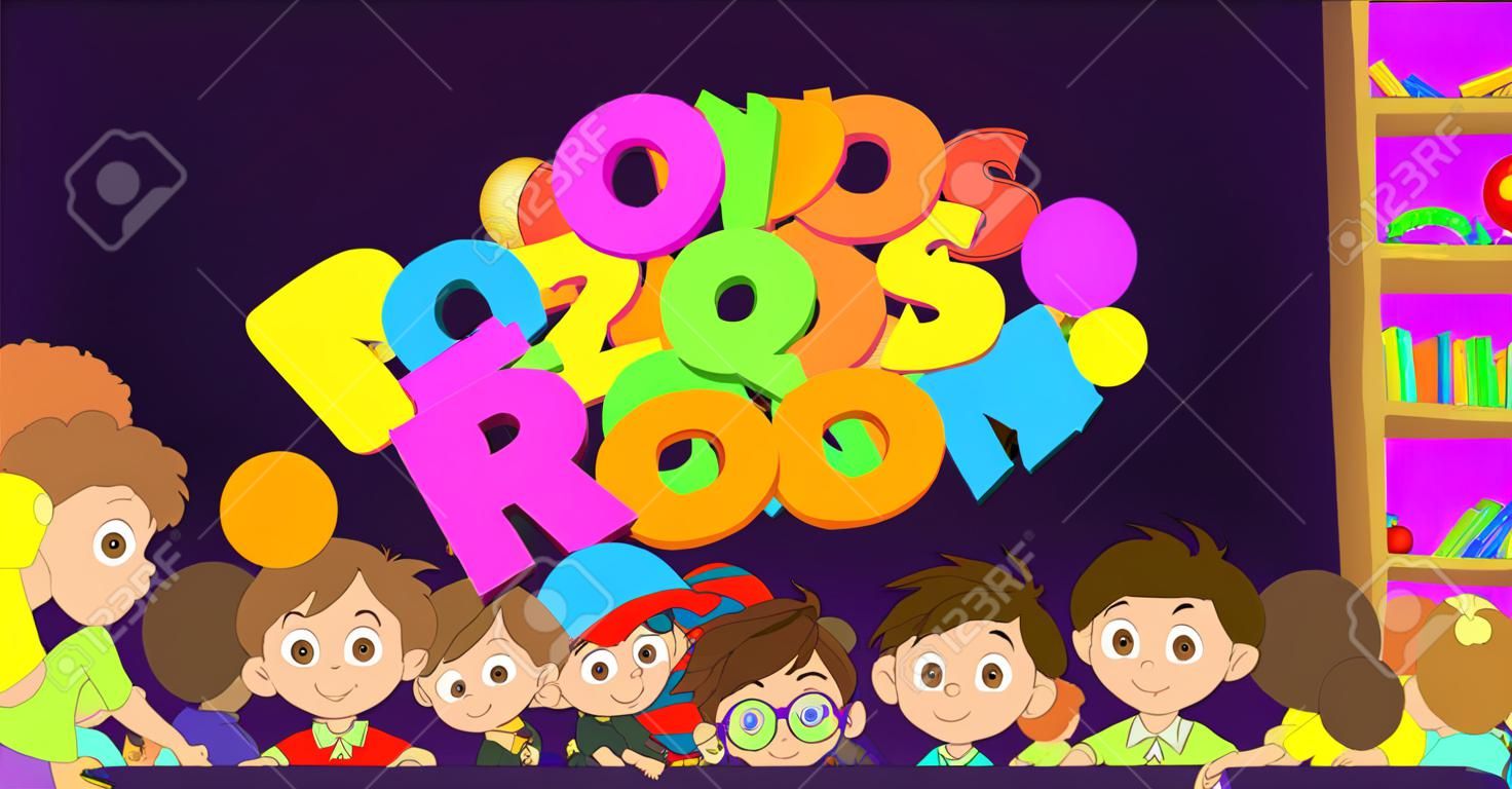 It is a place that only children, such as classroom game room, play the ball.Vector and illustration.