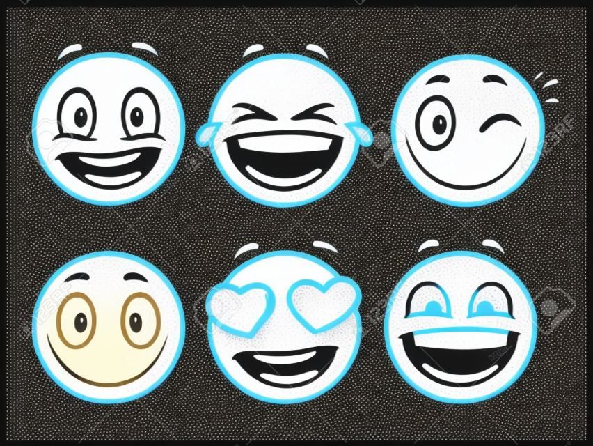 Premium Vector  Laughing face expression funny doodle positive emotion