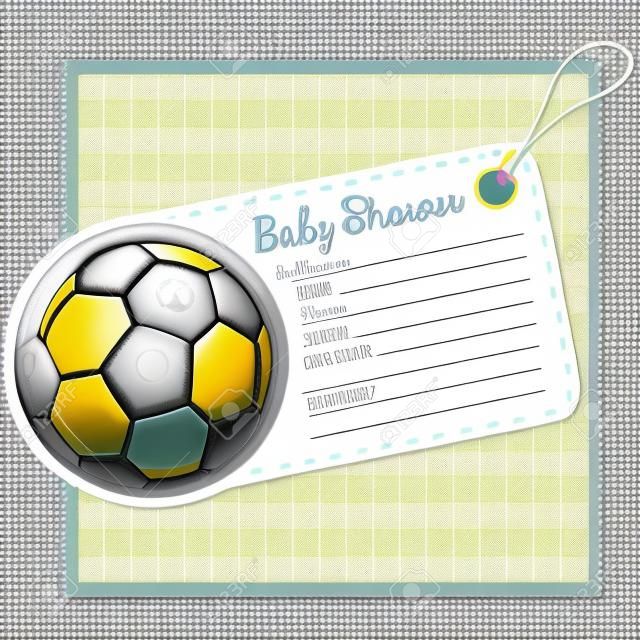Baby douche uitnodiging kaart met voetbal