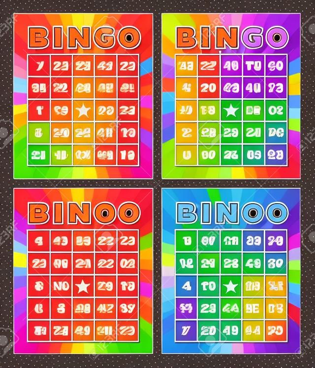 Красочный набор карт бинго