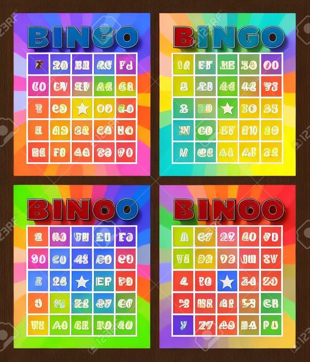 Красочный набор карт бинго