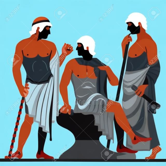 Ancient Greek man. Vector illustration.