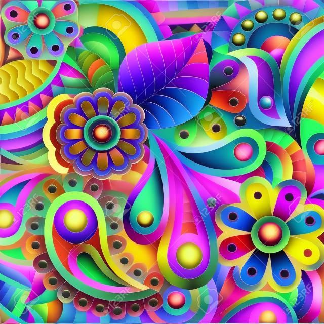 Fondo abstracto multicolor con pequeños elementos de diseño gráfico.