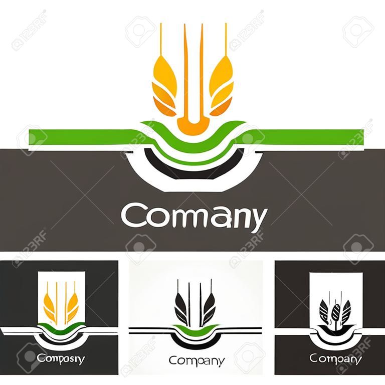 Agriculture icon Template Design. Symbol. farm, nature, agro company, farming. Vector flat design