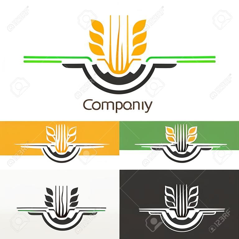 Agriculture icon Template Design. Symbol. farm, nature, agro company, farming. Vector flat design