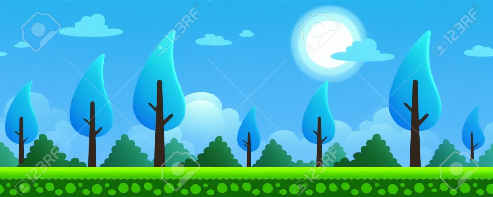 Nature Scenes Game Background. Suitable for side scrolling, action, and adventure game.