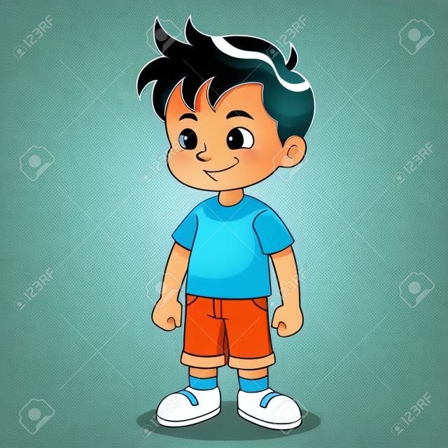 Caractere dos desenhos animados do menino