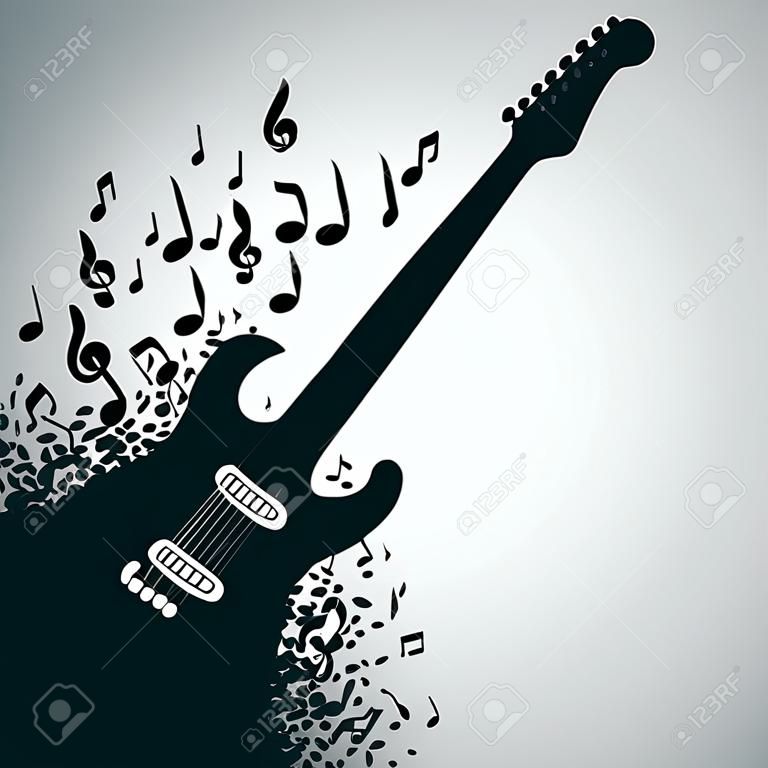 Gitara Plakaty koncertowe układ szablonu