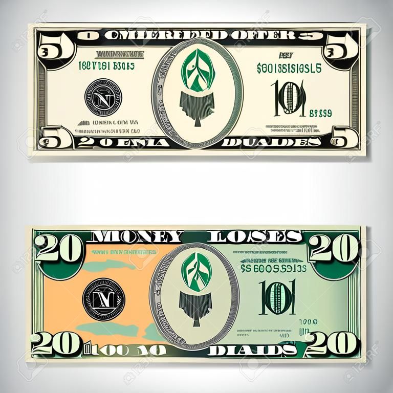 O dinheiro estilizado perde o rosto