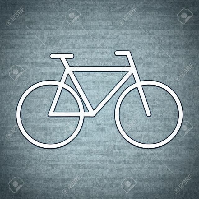 icône de la ligne de vélo . navigation et signe de transport dans le style de contour. vecteur graphique