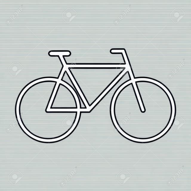 icône de la ligne de vélo . navigation et signe de transport dans le style de contour. vecteur graphique