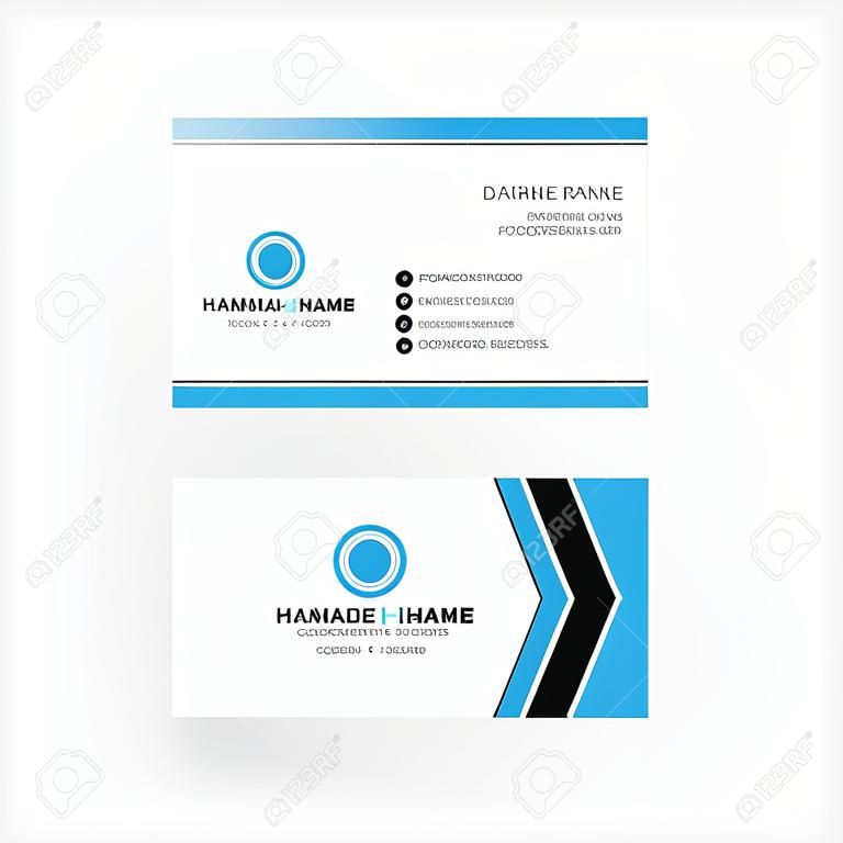 Vállalati Kártya Print sablon. Személyes névjegykártyája a cég logója. Tiszta Lapos Design. Vektor illusztráció