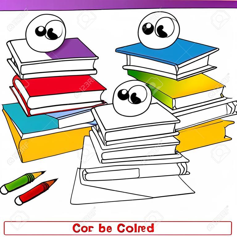 Muchos Libros Para Colorear, El Libro Para Colorear Para Educar A Los Niños  En Edad Preescolar Con Juegos Educativos Fáciles Para Niños Y Educación  Primaria De Nivel De Dificultad De Juego Simple.