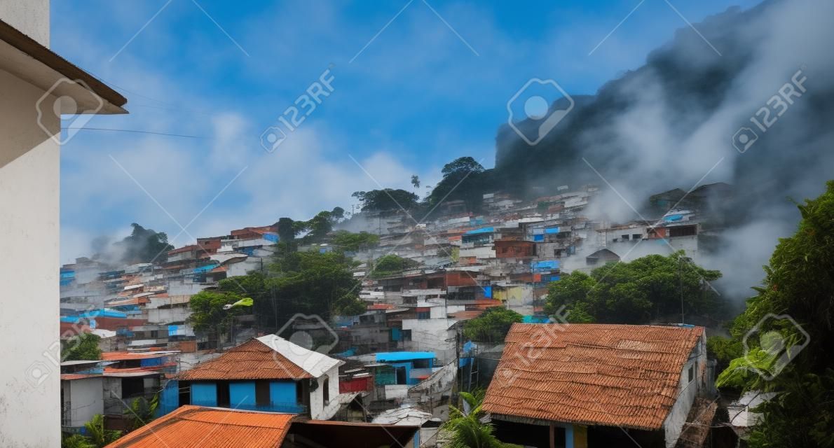 Favela in Cosme Velho district of Rio de Janeiro, Brazil