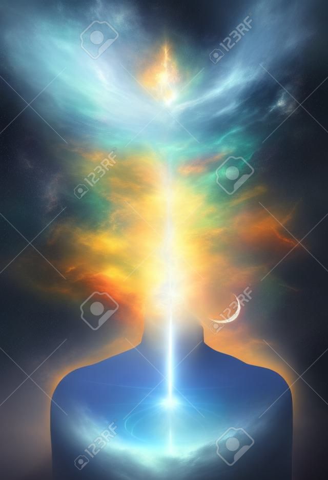 Concept art illustration of spiritual awakening
