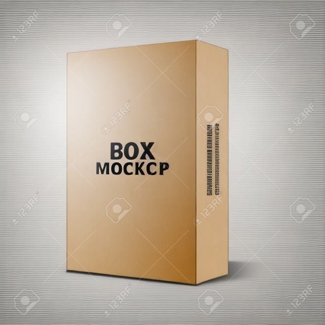 Cardboard package box. Illustration mockup template isolated on white background. Mock Up ready for your design. Vector EPS10