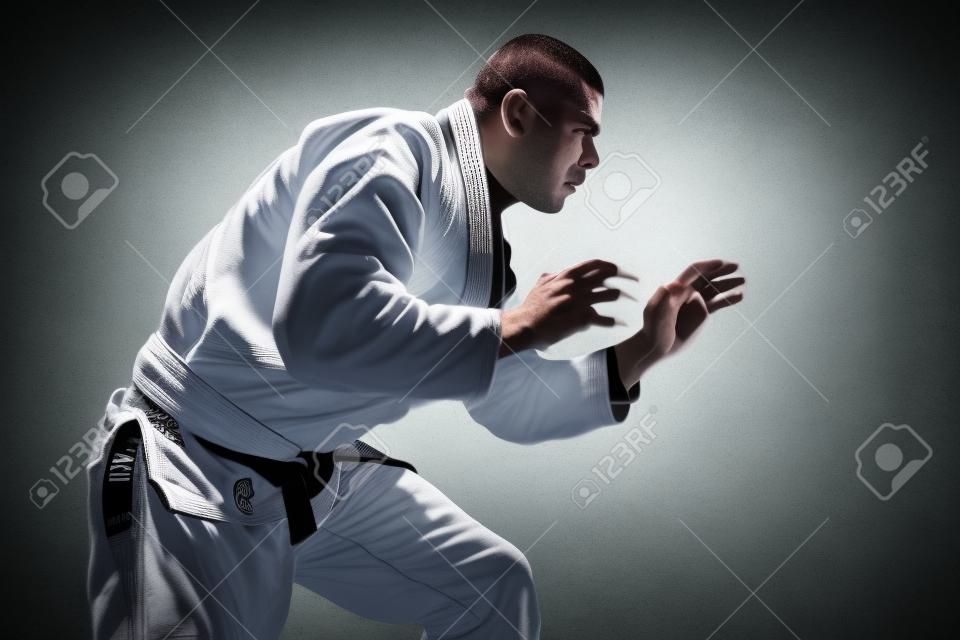 Brazilian Jiu JItsu BJJ Fighter in A Fighting Stance