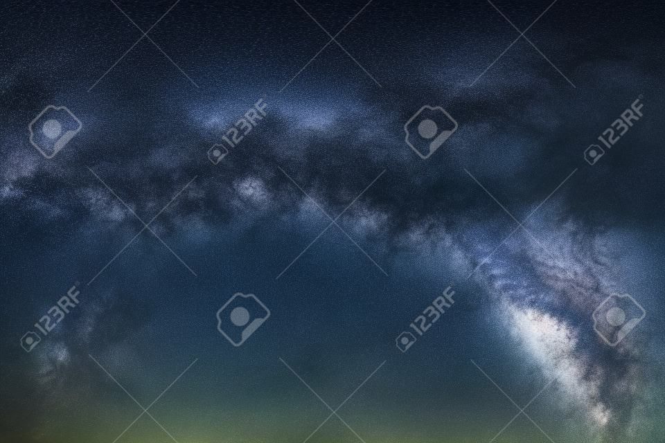 Milky way and starry sky. Night sky astrophotography background.