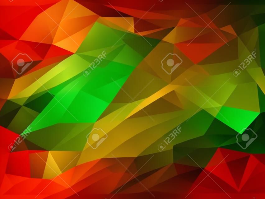 abstrakt Dreiecks rot gelb grün Hintergrund