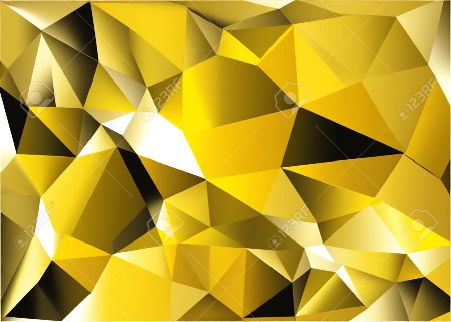Vector abstract yellow white triangles background
