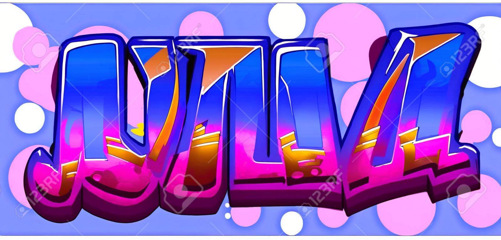 Nome di Julia Testo Graffiti Word Design