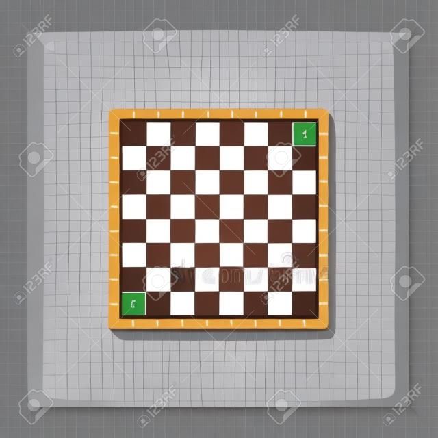 Icono de tablero de ajedrez aislado sobre fondo transparente. Antiguo juego de mesa intelectual. Diseño plano. Ilustración vectorial