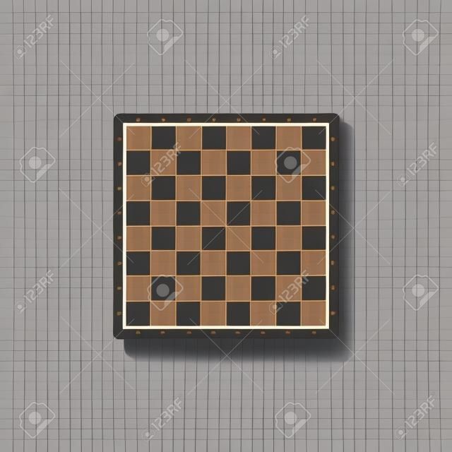 Icono de tablero de ajedrez aislado sobre fondo transparente. Antiguo juego de mesa intelectual. Diseño plano. Ilustración vectorial