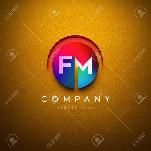 Absztrakt levél FM logo tervezés