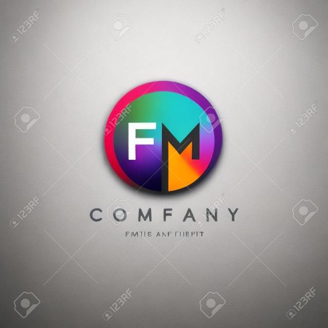 Absztrakt levél FM logo tervezés