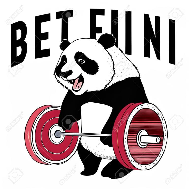 Panda weightlifter