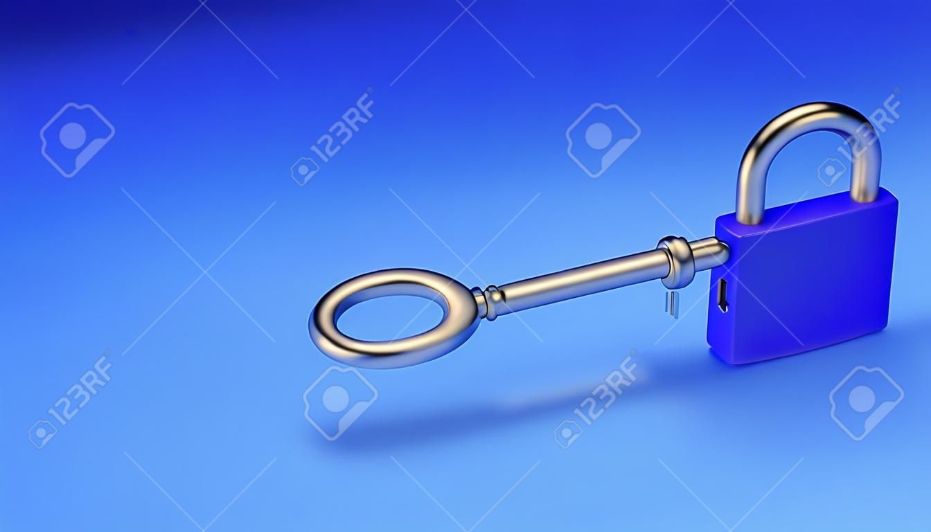 Lock Key 3D Security Tool