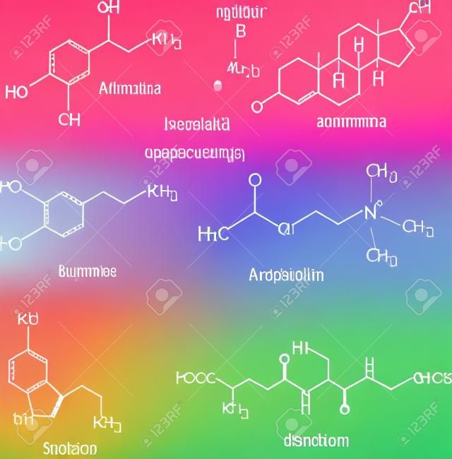 Formule chimiche dei neurotrasmettitori e sostanze simili nel corpo umano