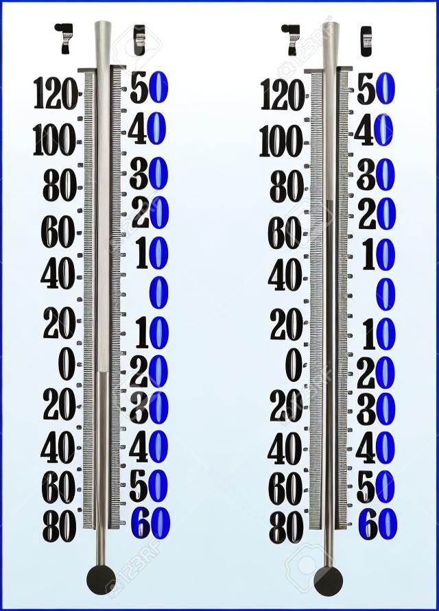 thermometer measuring hot and cold temperature