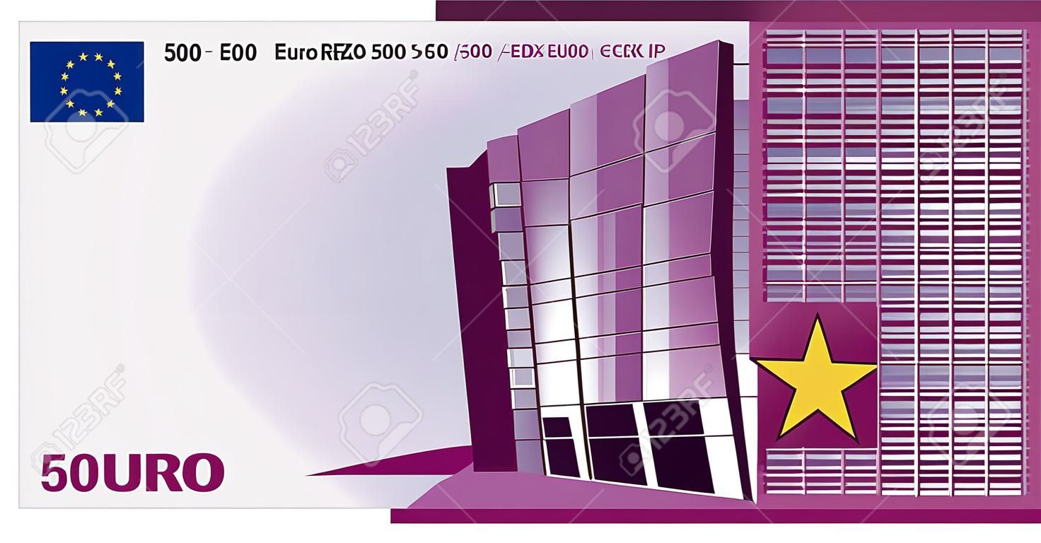 Isolato 500 banconote in euro