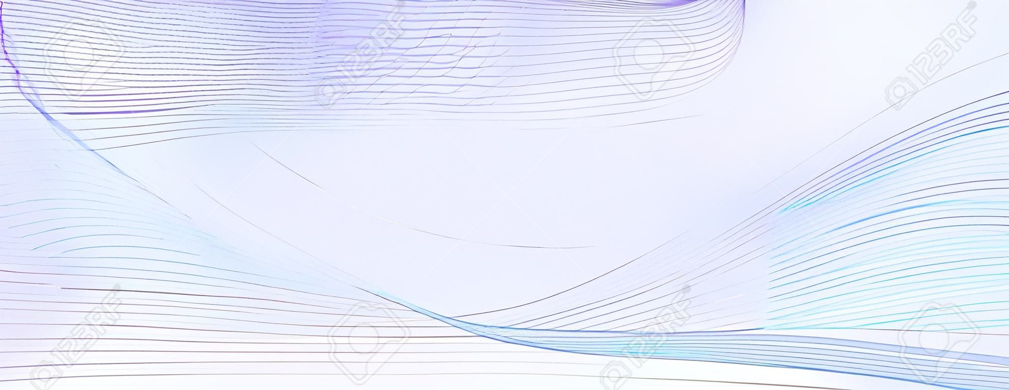 Light violet, blue tangled curves, net pattern. Vector colored watermark. Pastel squiggly lines. Technology background. Abstract guilloche design for voucher, flyer, check, certificate, landing page, banner. illustration